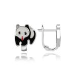 Panda Gümüş Çocuk Küpesi