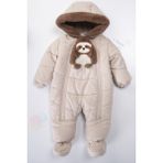 Panda İçi Peluş Patikli Kar Kapüşonlu Kışlık Kız Erkek Bebek Astronot Tulum Kozmonot Mont Çocuk