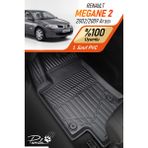 Panda Kılıf Renault Megane 2 2002-2009 Arası Uyumlu 4d Havuzlu Paspas Takımı - Siyah