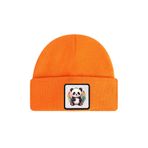 Panda Logolu Turuncu Çocuk Bere