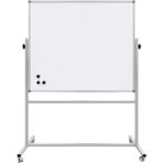 Panda Mıknatıslı Mobil Brifing 360° Dönerli Beyaz Yazı Tahtası 120X140CM - Ayaklı Pano