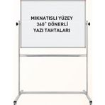 Panda Mıknatıslı Yüzey 360° Dönerli Tekerlekli Yazı Tahtası PAN 570 Beyaz 90x120 cm
