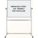 Panda Mıknatıslı Yüzey 360° Dönerli Tekerlekli Yazı Tahtası PAN 572 Beyaz 120x200 cm