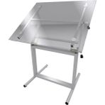 Panda Profesyonel Cam Çizim Masası 80X120CM - Şeffaf - Camlı Çizim Masası