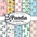 Panda Scrapbook Paper Vol 2: Cute Baby Panda Themed For Scrapbooking, Double Sided Decorative Craft Paper For Gift Wrapping, Origami, Junk Journal, ... and Card Making, Collage, Mixed Media