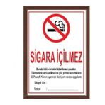 Panda Sigara Içilmez Levhası (Mdf Çerçeve) - Kahverengi - 50x70cm - MDF Pano