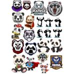 Panda Sticker Set-13 21 Parça Telefon, Tablet, Defter, Laptop Sticker
