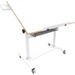 Panda Tekerlekli Profesyonel Çizim Masası 70X100CM - Beyaz - Tekerlekli Çizim Masası