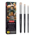 PANDAFLY Drybrush Seti - 3 Boyutlu Hobi Detay Boya Fırçası Seti, Masa Üstü ve Savaş Oyunları için Akrilik Boya Fırçaları, 40k, DND Minyatürleri, Kale, Ölçek Modeli, Suluboya Yağlıboya Resim