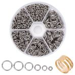 PandaHall 1000 adet atlama halkası, atlama halkası, 304 paslanmaz çelik, o-halka, çap 4/5/6/8/9/10 mm, metal zincir halkaları, bükülebilir halkalar, 18 ayar halka, küpe, bileklik, kolye, kolye ucu,