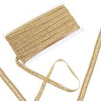 PandaHall 20m/21,8 Gimp Örgü Trim 14 mm/0,5" Parlak Lurex Trim Altın Dekoratif Kumaş Kurdele Metalik Örgü Dantel Trim Kostüm DIY Dikiş El İşi Süsleme Döşeme Ev Dekoru