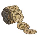 PandaHall 5 yarda 50 mm bant yamaları, çiçek işlemeli polyester yamalar, payetli kıyafet aksesuarı kostüm, kemer, çanta, ayakkabı, parti dekorasyonu için aksesuar