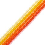 PandaHall yontulmuş yuvarlak cam boncuklar, 2 mm, turuncu-sarı, kristal cam, gevşek küçük boncuklar, arkadaşlık bileklikleri, kolyeler, küpeler, takı üretimi için büyük paket, 12 kordon