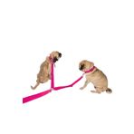 Pandogo Kedi Köpek Çiftli Gezdirme Tasması Pembe Çoklu Tasma Premium Kalite Model Amsterdam
