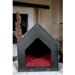 Pandogo Köpek Kulübesi Ahşap Köpek Evi Siyah Renk Model 4