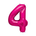 Pandoli 100 cm Pembe 4 Rakam Folyo Balon