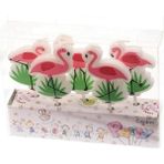 Pandoli Flamingo Şekilli Mum 5 Adet 7,5 cm - Renkli