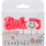 Pandoli Kürdan Altlığı ile Beraber 6,5 cm Girl Mum 5 Adet Pembe Renk - Renkli