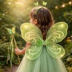 Pandoli Yeşil Renk Tinker Bell Kelebek Gösteri Kanat Set 50 cm 3 Lü Set Kanat Asa Taç