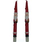 Pandoli Yılbaşı Noel Baba Figürlü 25 cm Kırmızı Renk 2 Adet Şamdan Mumu. - Kırmızı - Beyaz - 102 Adet