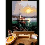 Pandora Hobi N1154 - Numaralı Boyama Seti - 40 x 50 cm Kasnağa Gerili Ürün - Kız Kulesi