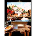 Pandora Hobi N1161 - Numaralı Boyama Seti - 40 x 50 cm Kasnağa Gerili Ürün - Eski Manzara
