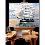 Pandora Hobi N1166 - Numaralı Boyama Seti - 40 x 50 cm Kasnağa Gerili Ürün - Gemi