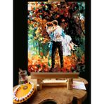 Pandora Hobi N1202 - Numaralı Boyama Seti - 40X50CM Kasnağa Gerili Ürün - Romantik Çift Sonbahar