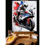 Pandora Hobi N1208 - Numaralı Boyama Seti - 40X50CM Kasnağa Gerili Ürün - Motorsiklet