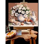 Pandora Hobi N1233 - Numaralı Boyama Seti - 40X50CM Kasnağa Gerili Ürün - Masada Çiçek