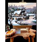 Pandora Hobi N1237 - Numaralı Boyama Seti - 40X50CM Kasnağa Gerili Ürün - Kar Manzara