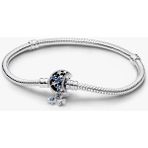 Pandora Işıltılı Ay Klipsli Yılan Zinciri Bileklik 925 Ayar Gümüş - 18 cm