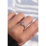 Pandora Kalp Model Ayarlanabilir Çelik Kadın Yüzük - Gümüş - Pembe - Standart