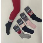 Pandora Socks Külotlu - 7 - 8 Yaş - Açık Pembe - Gri