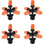 Pandoraplanet 4x Bahçe Sprinkler Otomatik Sulama Çim Çim 360 Derece Daire Dönen Su Yağmurlama 5 Nozullar Bahçe Boru Hortumu (Yurt Dışından)