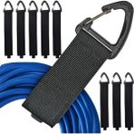 Pandoraplanet Adet Uzatma Kablosu Tutucu Organizatör, 16 Inç Kanca ve Döngü Uzatma Kablosu Organizatör Askı Toka Bandaj ile (Yurt Dışından) - Siyah