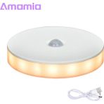 Pandoraplanet Amamia LED Indüksiyon Lamba Parlamayan Kızılötesi Otomatik Açma/kapama Hareket Sensörlü Gece Lambası (Yurt Dışından) - Siyah