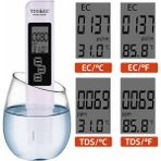 Pandoraplanet In 1 Ph Metre Tds Ec Metre Sıcaklık Dijital LCD Su Test Kalemi Saflık Filtresi 4 Farklı Mod ile Su Seviyesi Test Cihazı (Yurt Dışından) - Siyah - Siyah