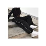 pandy Harajuku Zip Detail Black Tracksuit Oversize Eşofman Altı