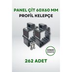 Panel Çit 60X60 mm Profil Kelepçe (262 Adet) - Gri