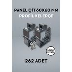 Panel Çit 60X60 Mm Profil Kelepçe - Somun + Cıvatalı (262 Adet)