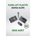 Panel Çit Plastik Sıkma Klips - Akıllı Vidalı (1500 Adet) - Gri