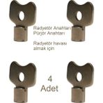 Panel Radyetör, Havlupan, Petek, Pürjör, Hava Alma Anahtarı (4 Adet)