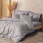 Panemo Plaıd Reaktif Nevresim Takımı - Gri - 200 x 220 cm