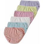 Panfilia %100 Pamuk Kız Çocuk Jakarlı Külot 6'lı Set / Slip / İç Çamaşır - 5 - 6 Yaş - Pembe - Beyaz - Mor