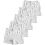 Panfilia %95 Pamuklu Erkek Çocuk Likralı Penye Boxer Külot Iç Çamaşır 5li Set - 0-Beyaz - 14 - 15 Yaş
