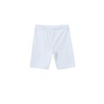 Panfilia %95 Pamuklu Kız Çocuk Likralı Penye Beyaz Kısa Tayt / Etek Elbise Altı Boxer