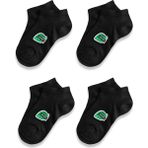 Panfilia Bambu Kız Çocuk Patik Çorap 4'lü Set / Kız / Erkek / Unisex - 3 - 4 Yaş - Siyah