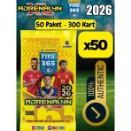 Panini Fıfa 365 Adrenalyn Xl 2026 Trading Kart (50 Paket) - Futbolcu Kartları - Trading Oyuncu Kartı - Fifa Oyuncu Kartı