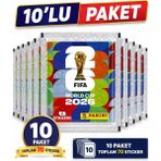 Panini FIFA World Cup 2026 Resmi Sticker Paketi – 10 Paket Eğlenceli Aile Oyunu için Koleksiyon